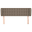 sengegavl med kanter 147x23x78/88 cm stof gråbrun