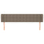 sengegavl med kanter 203x23x78/88 cm stof gråbrun