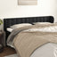 sengegavl med kanter 163x23x78/88 cm fløjl sort