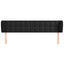 sengegavl med kanter 203x23x78/88 cm fløjl sort