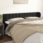 sengegavl med kanter 203x23x78/88 cm fløjl sort