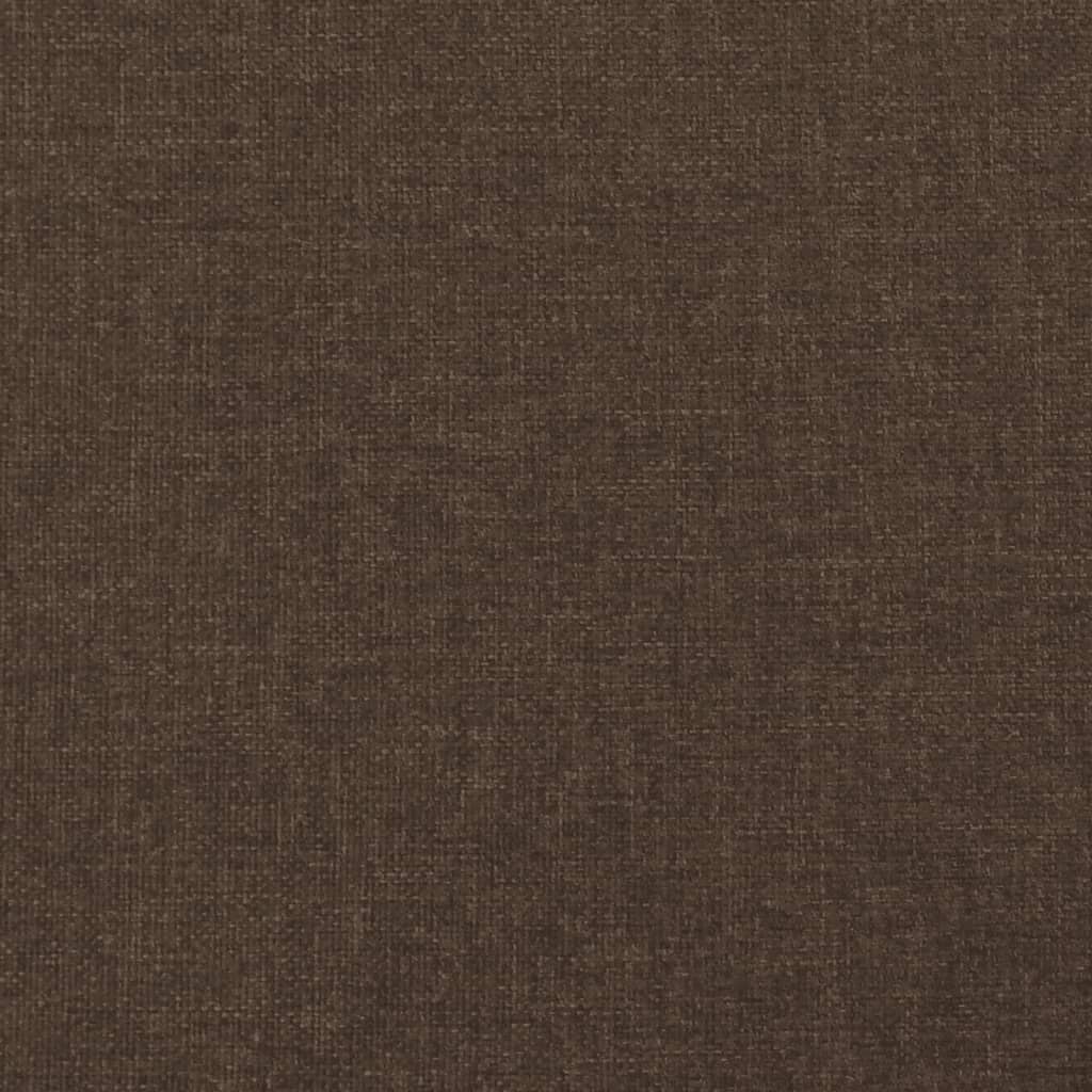 sengegavl med kanter 83x23x118/128 cm stof mørkebrun