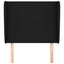 sengegavl med kanter 93x23x118/128 cm stof sort