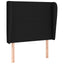 sengegavl med kanter 103x23x118/128 cm stof sort