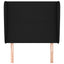sengegavl med kanter 103x23x118/128 cm stof sort
