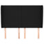 sengegavl med kanter 147x23x118/128 cm stof sort