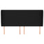 sengegavl med kanter 183x23x118/128 cm stof sort