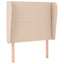 sengegavl med kanter 103x23x118/128 cm kunstlæder cappuccino