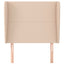 sengegavl med kanter 103x23x118/128 cm kunstlæder cappuccino