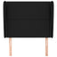 sengegavl med kanter 83x23x118/128 cm stof sort