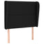 sengegavl med kanter 93x23x118/128 cm stof sort