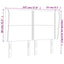 sengegavl med kanter 147x23x118/128 cm stof mørkebrun