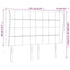 sengegavl med kanter 147x23x118/128 cm stof cremefarvet