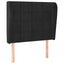 sengegavl med kanter 103x23x118/128 cm fløjl sort