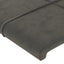 sengegavl med kanter 163x23x118/128 cm fløjl sort