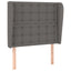 sengegavl med kanter 83x23x118/128 cm kunstlæder grå