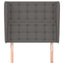 sengegavl med kanter 83x23x118/128 cm kunstlæder grå