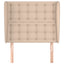 sengegavl med kanter 83x23x118/128 cm kunstlæder cappuccino