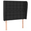 sengegavl med kanter 93x23x118/128 cm kunstlæder sort
