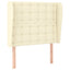sengegavl med kanter 103x23x118/128 cm kunstlæder cremefarvet
