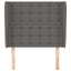 sengegavl med kanter 103x23x118/128 cm kunstlæder grå