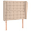 sengegavl med kanter 103x23x118/128 cm kunstlæder cappuccino