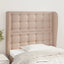 sengegavl med kanter 103x23x118/128 cm kunstlæder cappuccino