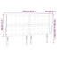 sengegavl med kanter 163x23x118/128 cm kunstlæder sort