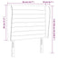 sengegavl med kanter 83x23x118/128 cm stof sort