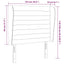 sengegavl med kanter 103x23x118/128 cm stof cremefarvet