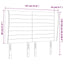 sengegavl med kanter 147x23x118/128 cm stof cremefarvet