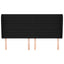 sengegavl med kanter 183x23x118/128 cm stof sort