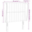 sengegavl med kanter 83x23x118/128 cm stof sort