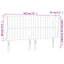 sengegavl med kanter 183x23x118/128 cm stof cremefarvet