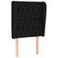 sengegavl med kanter 83x23x118/128 cm stof sort