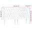 sengegavl med kanter 183x23x118/128 cm stof sort