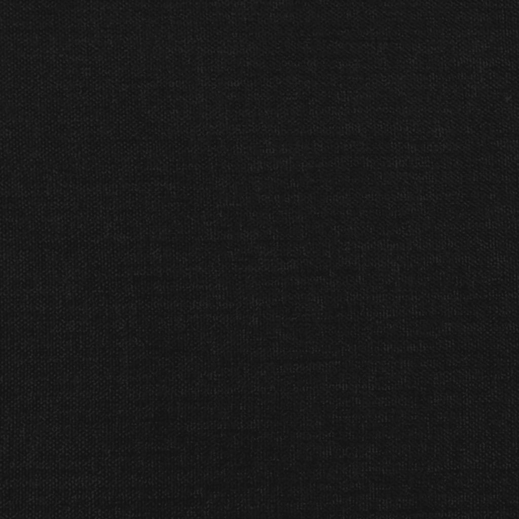sengegavl med kanter 203x23x118/128 cm stof sort