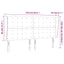 sengegavl med kanter 163x23x118/128 cm stof sort