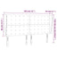 sengegavl med kanter 183x23x118/128 cm stof mørkebrun