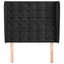 sengegavl med kanter 103x23x118/128 cm fløjl sort