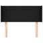 sengegavl med kanter 83x16x78/128 cm stof sort
