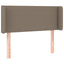 sengegavl med kanter 103x16x78/88 cm stof gråbrun