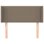 sengegavl med kanter 103x16x78/88 cm stof gråbrun