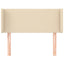 sengegavl med kanter 103x16x78/88 cm stof cremefarvet