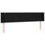 sengegavl med kanter 183x16x78/88 cm stof sort
