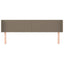 sengegavl med kanter 203x16x78/88 cm stof gråbrun