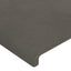 sengegavl med kanter 83x16x78/88 cm fløjl mørkegrå