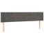 sengegavl med kanter 203x16x78/88 cm fløjl mørkegrå