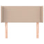 sengegavl med kanter 83x16x78/88 cm kunstlæder cappuccino