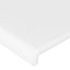 sengegavl med kanter 93x16x78/88 cm kunstlæder hvid